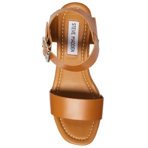 Steve Madden Colada Tan Leather Sandals - Picture 3 of 5